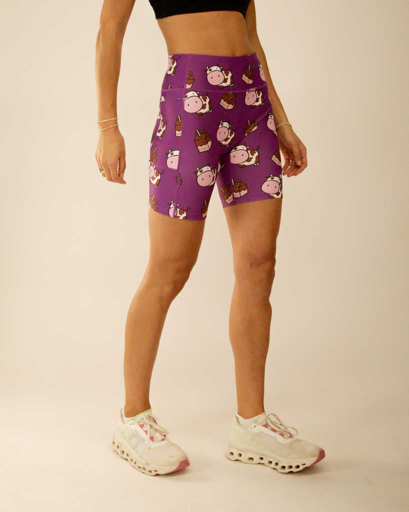 Women's Choccy Cows 7" PWR Compression Shorts