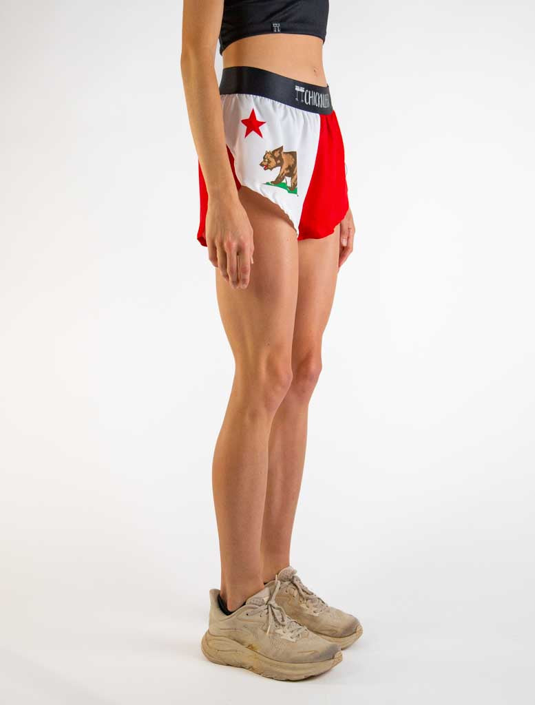 Women's California Flag 1.5" Split Shorts