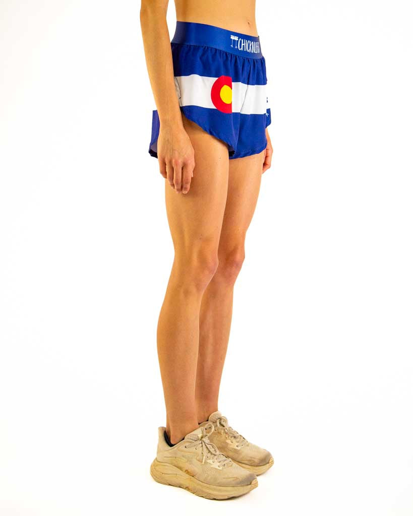 Women's Colorado Flag 1.5" Split Shorts