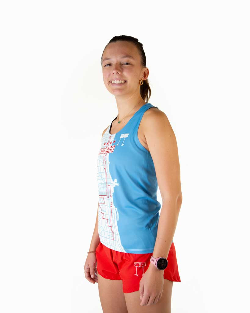 Women's Chicago Marathon Course Singlet