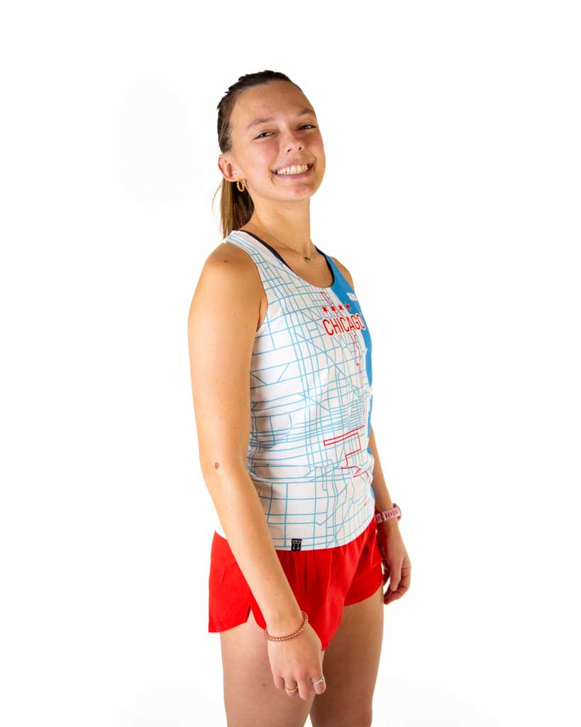 Women's Chicago Marathon Course Singlet