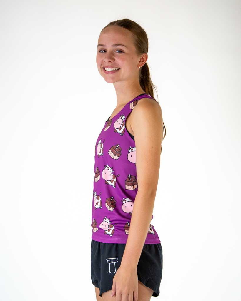 Women's Choccy Cows Performance Singlet