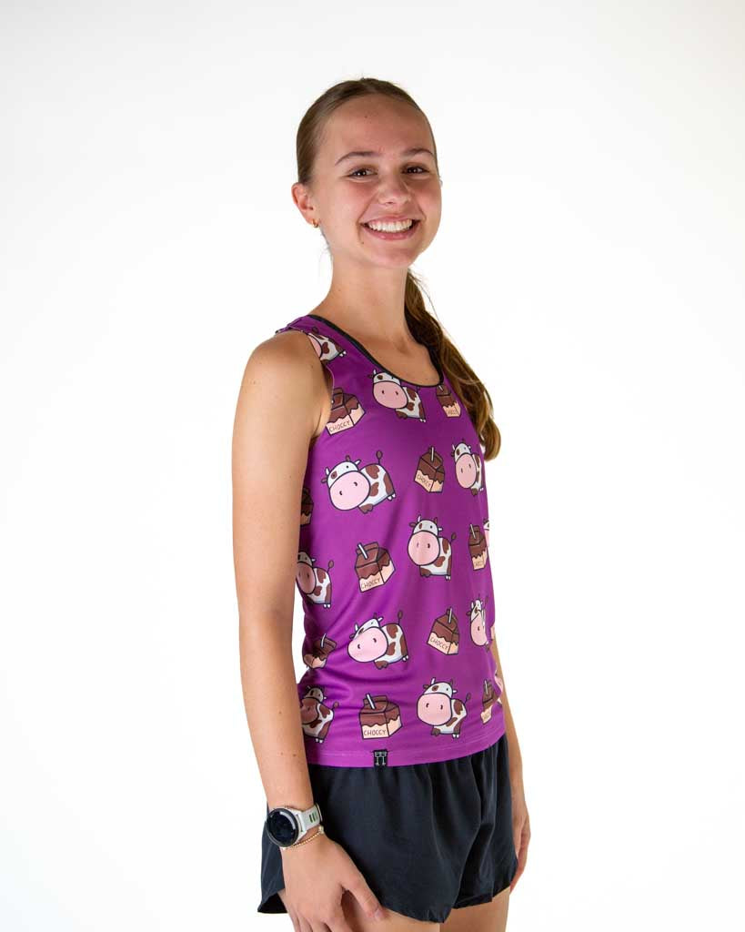 Women's Choccy Cows Performance Singlet