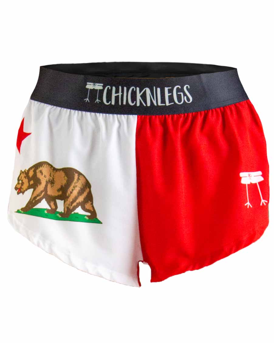 Women's California Flag 1.5" Split Shorts
