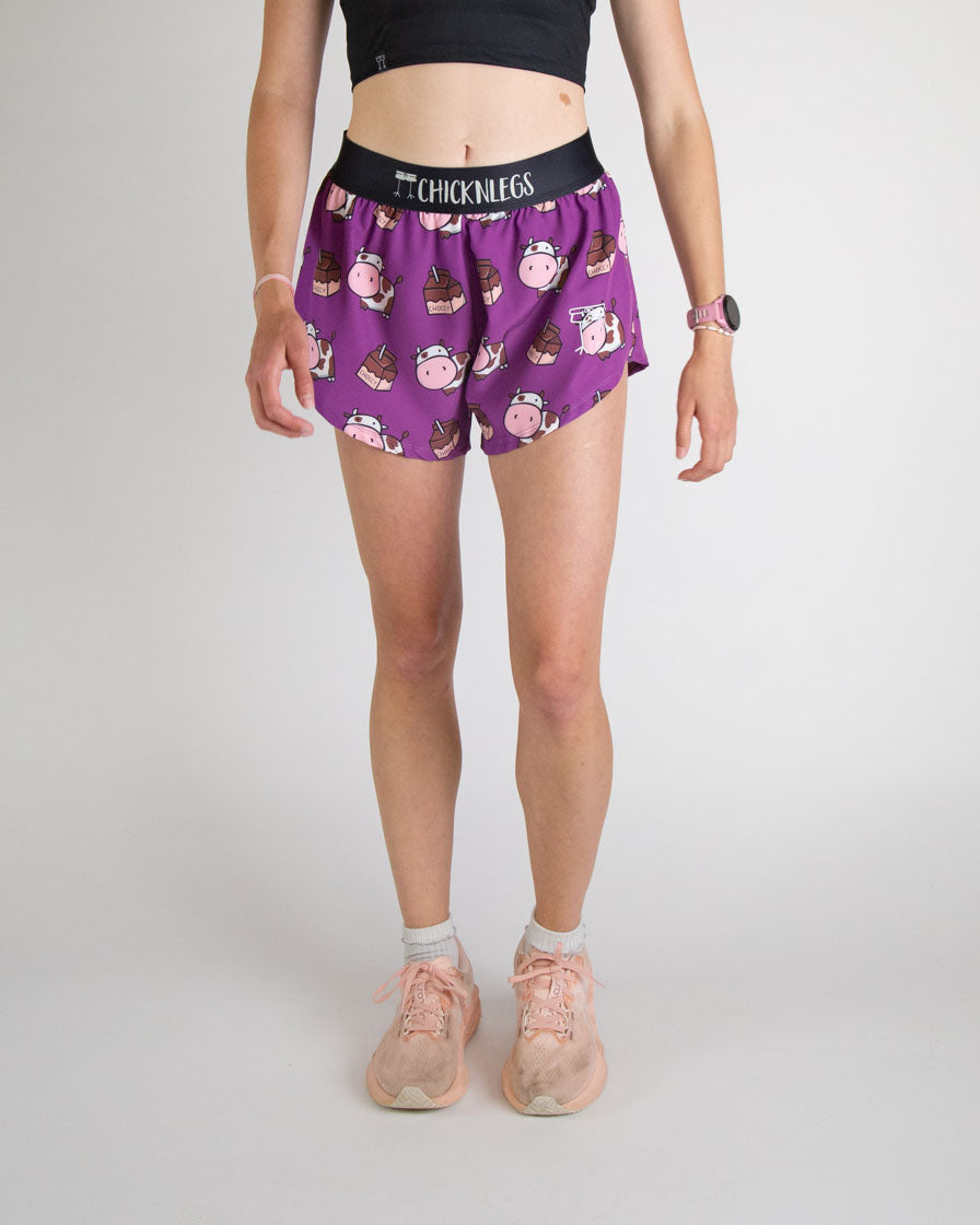 Women's Choccy Cows 4" Split Shorts