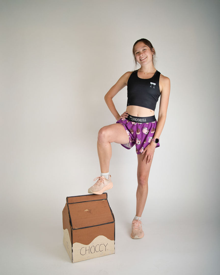 Women's Choccy Cows 4" Split Shorts
