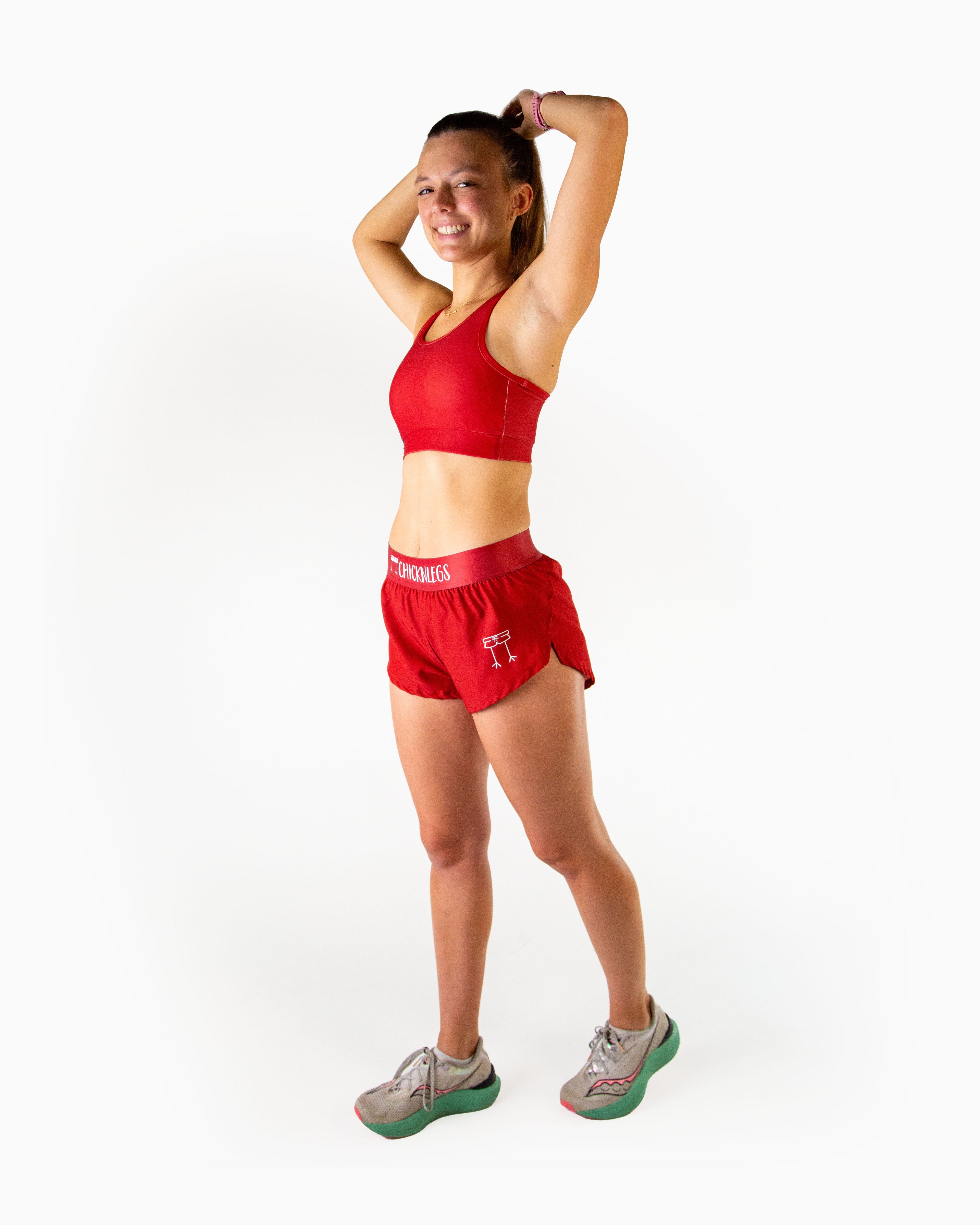 Women's Cardinal Red 1.5" Split Shorts
