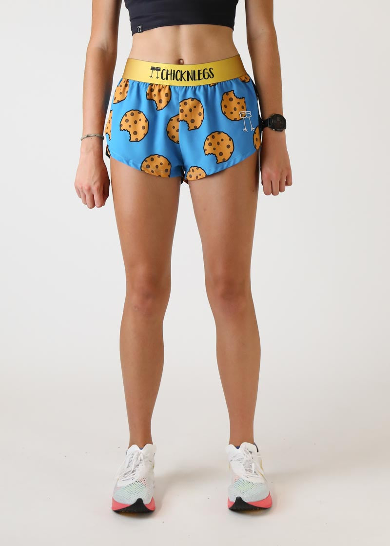 Women's Chocolate Chip Cookies  1.5" Split Shorts