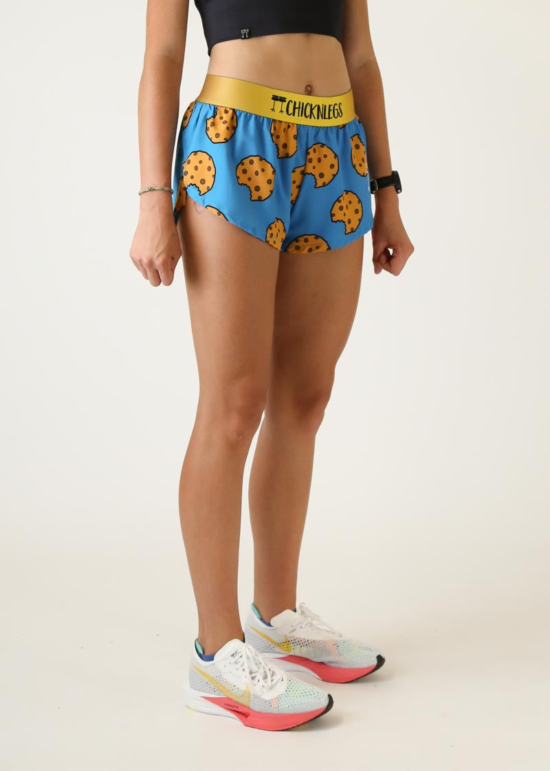 Women's Chocolate Chip Cookies  1.5" Split Shorts